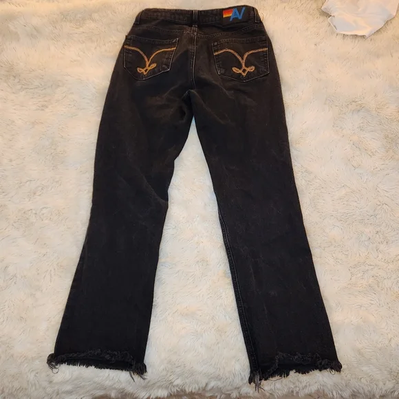 Aviator Nation Vintage Black Distressed Rippedjeans Size 24